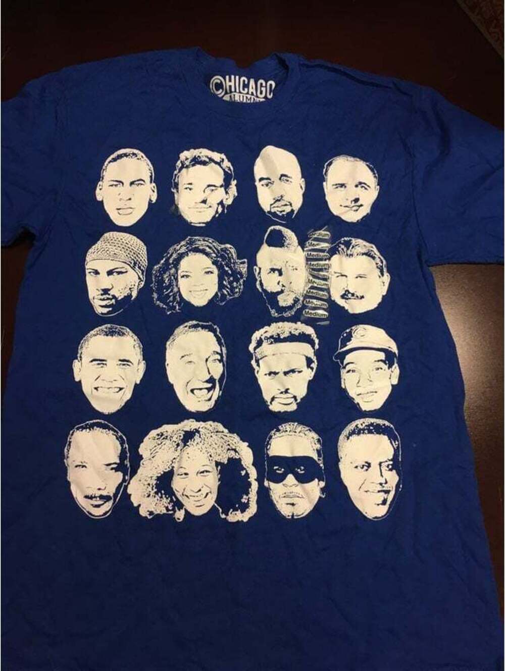 Chicago greats mens royal blue short sleeve t-shirt medium
